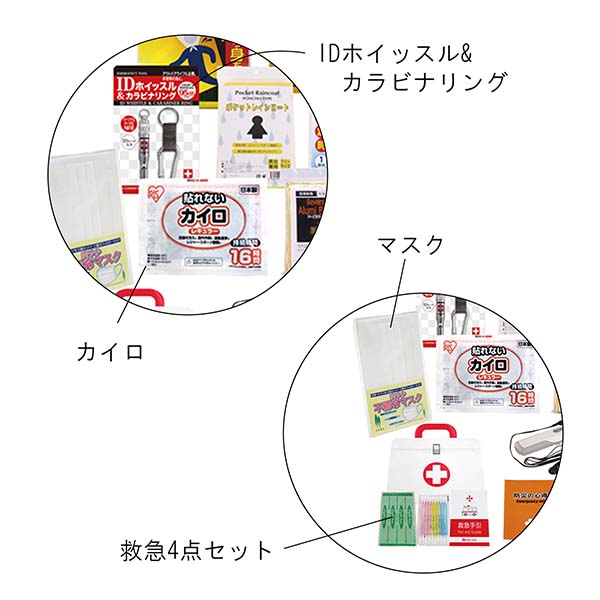 災害対策 23点エマージェンシーリュック入り防災セット