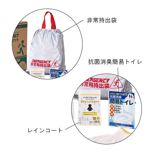 A4収納箱入り 非常用防災セット 12点入り