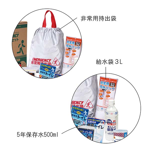 A4収納箱入り 非常用防災セット 24点入り