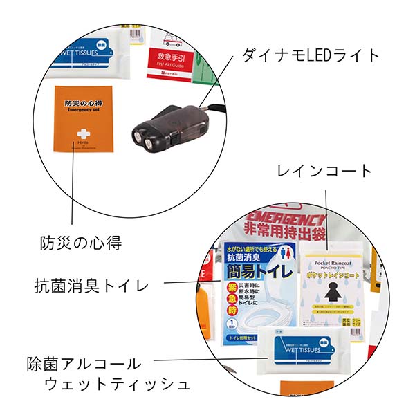 B5収納箱入り 非常用防災セット 13点入り