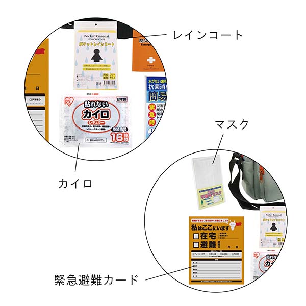 ショルダーバッグ入り 非常用防災セット 11点入り
