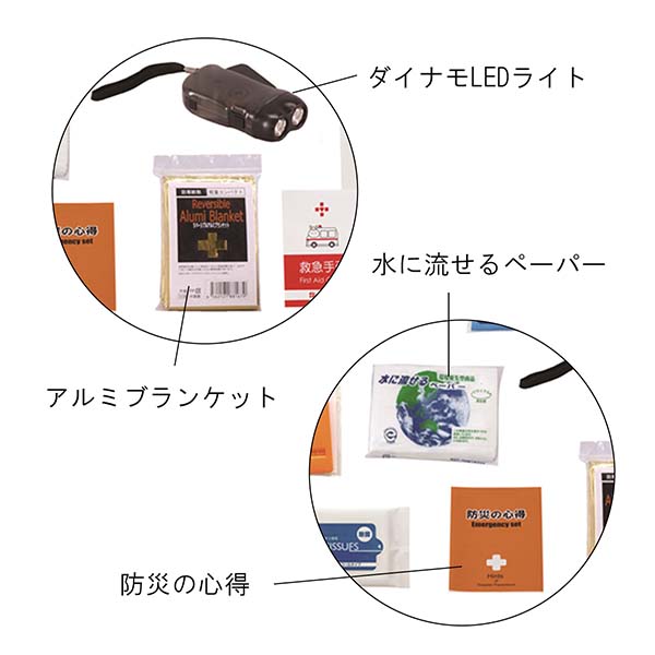 ショルダーバッグ入り 非常用防災セット 15点入り