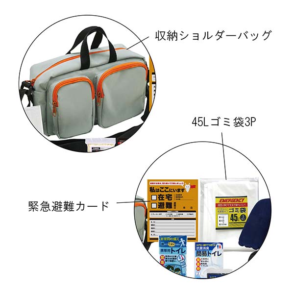 ショルダーバッグ入り 非常用防災セット 24点入り
