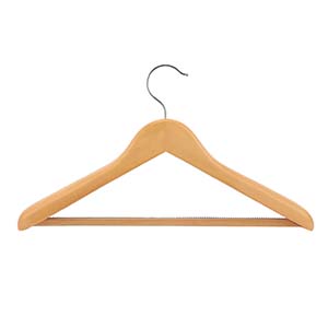 すべり止め付き 木製ハンガー