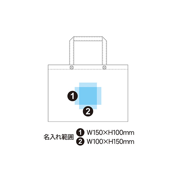 不織布バッグ 75g 中横サイズ スクエアトートバッグ