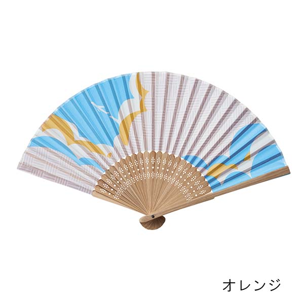 夏景色 イラスト扇子