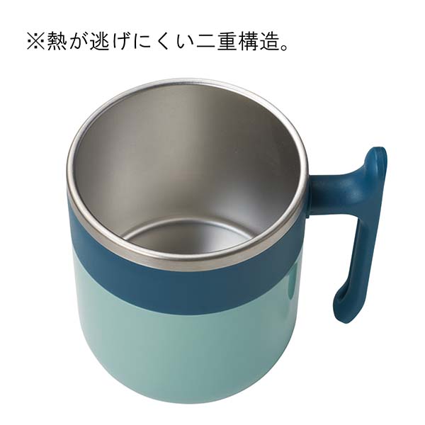 真空二重構造 蓋付きステンレスマグカップ 350ml