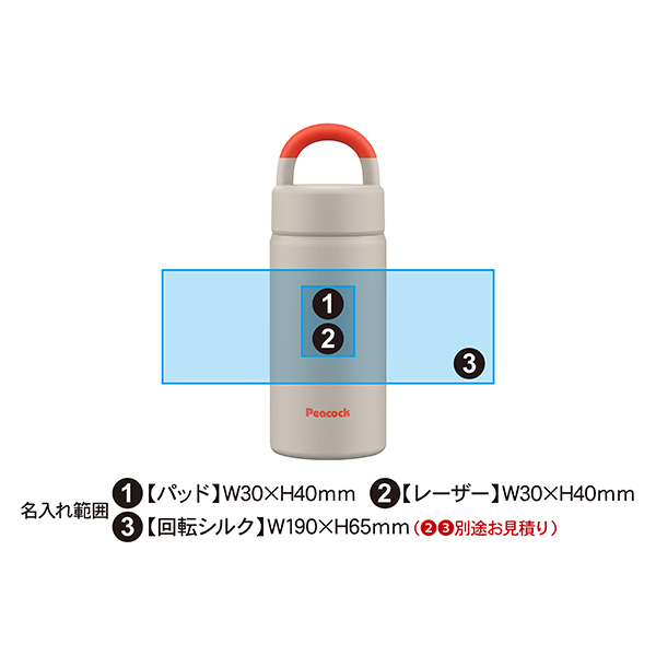 ピーコック ハンドル付きステンレスボトル 350ml AEZ-35