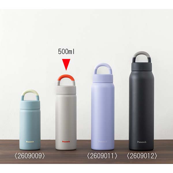 ピーコック ハンドル付きステンレスボトル 500ml AEZ-50