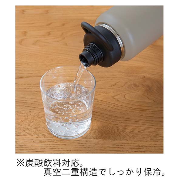 ピーコック 保冷専用 炭酸飲料対応ステンレスボトル 1000ml AJL-R100