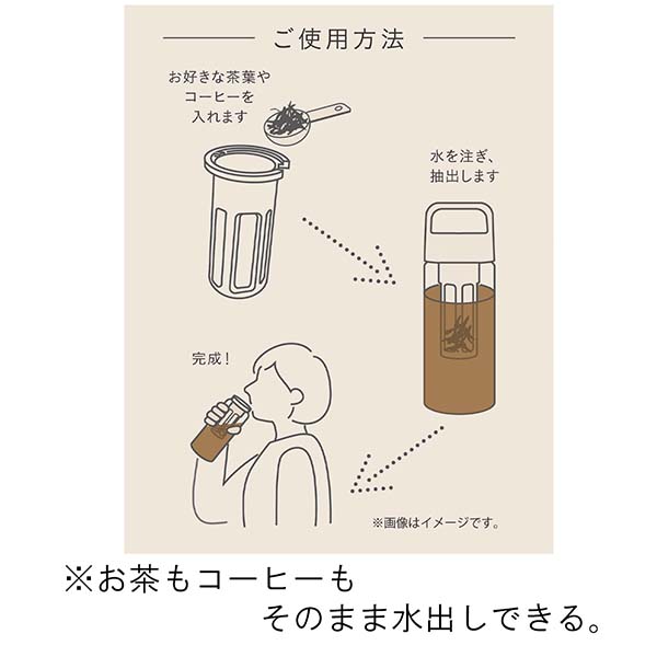 ストレーナー（茶こし）付き ウォーターボトル 500ml