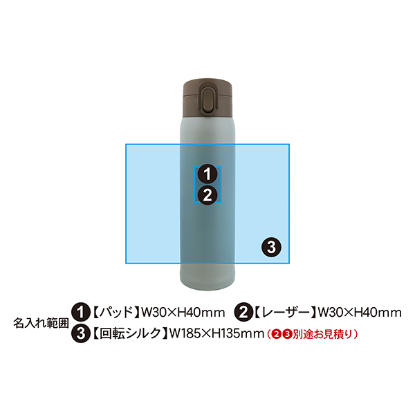 エアリーナ ワンタッチステンレスボトル 500ml