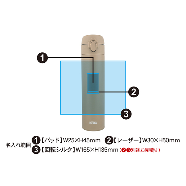 サーモス 真空断熱ケータイマグ キャリーループ付 ワンタッチステンレスボトル 400ml JPJ-400