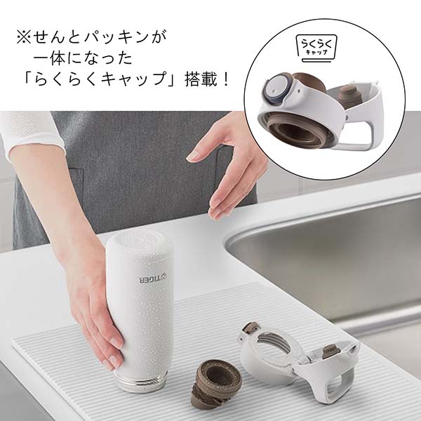 タイガー ハンドル付き 真空断熱ワンタッチステンレスボトル 500ml MTA-J050