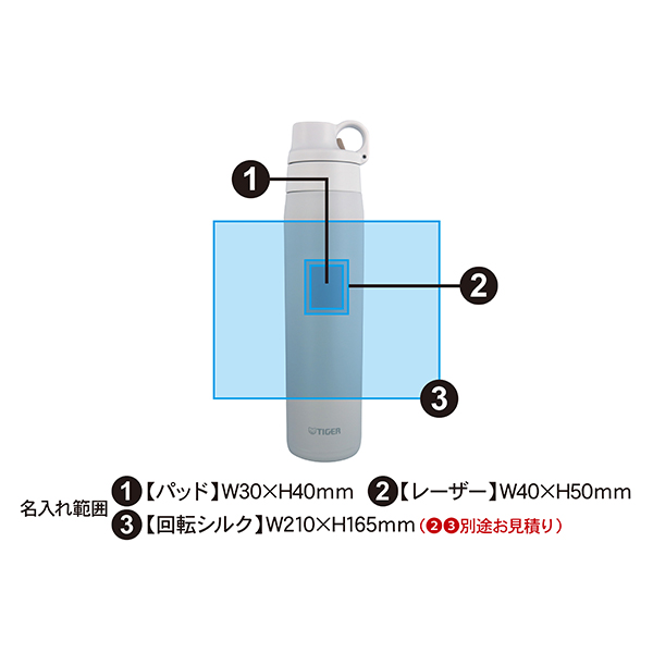 タイガー 保冷専用 真空断熱ステンレス製ストローボトル 880ml MTS-W088