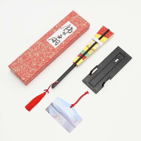 金箔地黒骨 金箔地黒骨 9寸7間