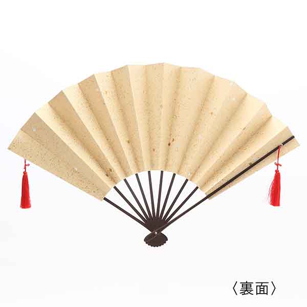 金地飾り扇子 金箔地黒骨 1尺2寸10間
